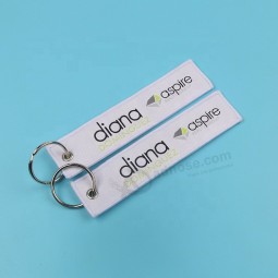 Double Side Logo Aircraft Woven Keychains for Promotional Gifts