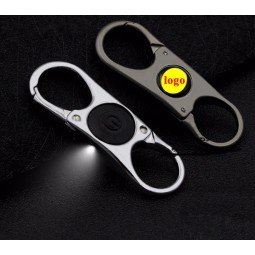 promotionele souvenir mini LED nitecore Sleutelhaak dubbele karabijnhaak zaklamp sleutelhanger