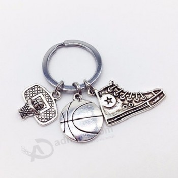 Custom Metall Sneaker Schlüsselanhänger mit Schlüsselanhänger Ring