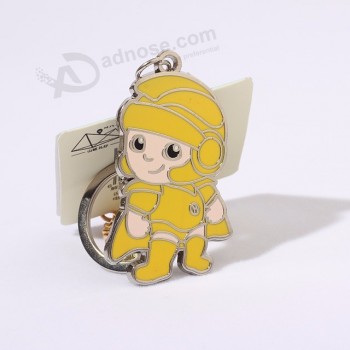 High quality metal cartoon doll keychain led key chain