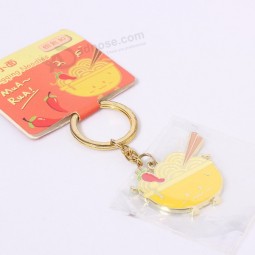 kreative Nudel des keychain Metallkundenspezifischen Logos Schlüsselkette