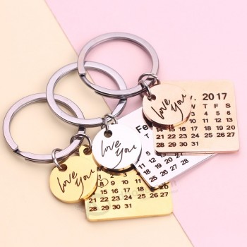 OEM Nouvelle promotion cadeaux anneaux porte-clés, porte-clés en métal en acier de conception personnalisée