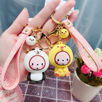 Pendentif de sac de singe Couronne de dessin animé personnalisé avec lanière
