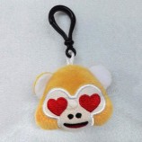 Брелки сердца смайлика обезьяны emoji 6CM мягко заполненные для выдвиженческих подарков