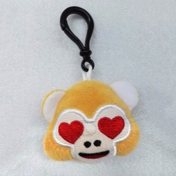 6CM emoji Affe schlüsselanhänger weiche angefüllte Plüschherzschlüsselringe für fördernde Geschenke