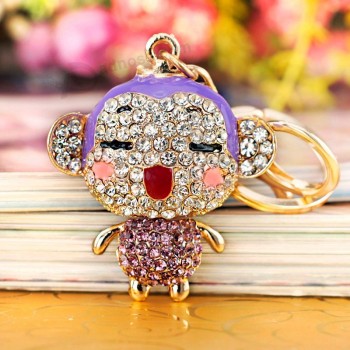 Monkey Crystal porte-clés porte-clés pour sac