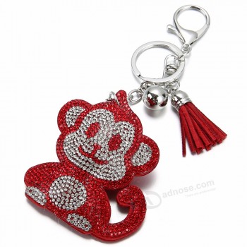 Strass Singe Porte-clés Anneaux Porte