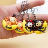 kreativer Simulationsaffe keychain 3-D Karikaturschlüsselringe, Autotaschenzubehör