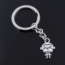 pendente vintage in argento 15x27mm a doppia faccia scimmia