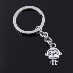 pendente vintage in argento 15x27mm a doppia faccia scimmia