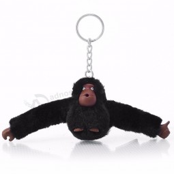 Custom Faux Fur Plush Toy Monkey Key Chain Ring