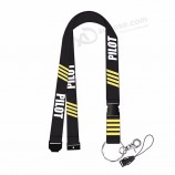 Logo personnalisé cordon stylo longe en plastique clips de sublimation