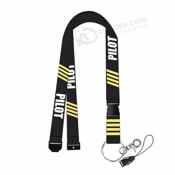 Logo personnalisé cordon stylo longe en plastique clips de sublimation