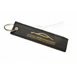 Factory Woven Textile personalised keyrings for Luggage Tag