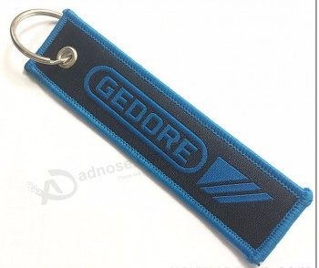Laser Lockrand Woven personalised keyrings with Polyester for Garment