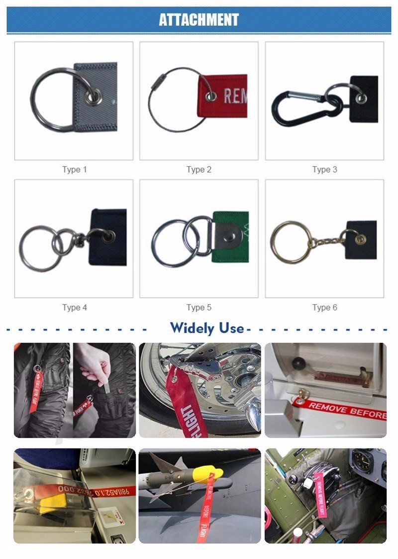 Stoffgewebter Schlüsselanhänger für Kleidungsstück mit Metallring