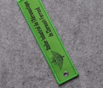 Single Layer Woven personalised keyrings for Promotion