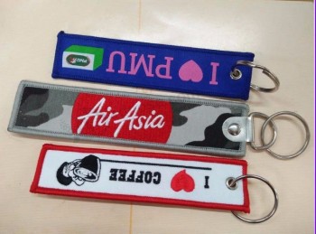 Embroidered Fabric personalised keyrings for Sport Athletic