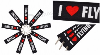 Embroidered Keyring Luggage Woven personalised keyrings
