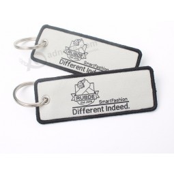 sleutelhangers van textielweefsel met laserstof / gepersonaliseerde sleutelhangers / sleutelhanger