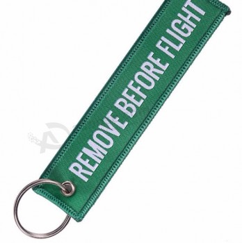 Textile Fabric personalised keyrings for Garment with Eyelet Ring