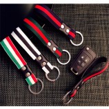 Motorrad Schlüsselanhänger handgewebte Lederseil Auto keychain Fabrik