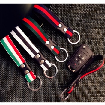 Porte-clés de moto Chaîne de câble en cuir tissé à la main Usine de porte-clés de voiture