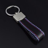 Fashoinal Métal + Cuir Porte-clés de voiture Porte-clés Intérieur de voiture pour BMW
