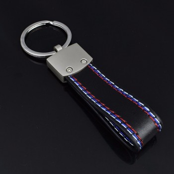 Fashoinal Métal + Cuir Porte-clés de voiture Porte-clés Intérieur de voiture pour BMW