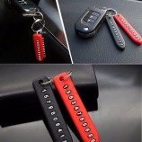 Pendentif porte-clés de voiture de plaque de numéro de téléphone anti-perte personnalisé