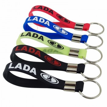 Style de voiture Silicone Porte-clés de voiture Porte-clés Anneaux Porte-clés Logo de voiture