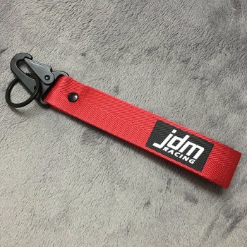 Porte-clés JDM rouge Tags pour voiture porte-clés course porte-clés porte-clés support de téléphone à dégagement rapide Drift Car