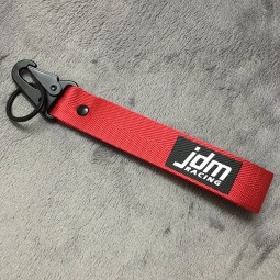 Red JDM keyring Tags for car keychain Racing Key chain Key Phone Holder Quick Release Drift Car