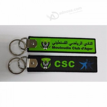 Porte-clés logo tissé de club de football Souvenir broderie
