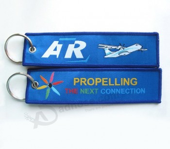 Wholesale Promotional Customized Embroidered Fabric Key Chain