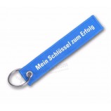 professionele borduurfabrikant op maat geweven doek Key-tags