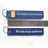 professionele groothandel op maat geborduurde sleutelhanger
