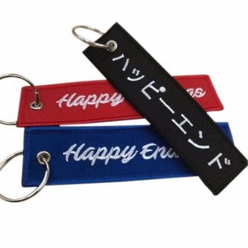 Porte-clés double face broderie bon marché