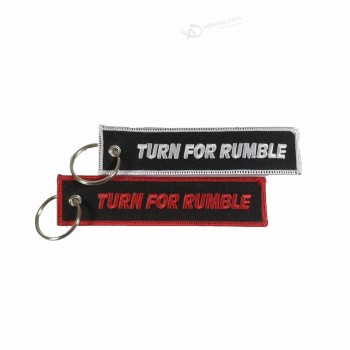 Porte-clés d’avion en tissu brodé de logo de marque pour avant le vol porte-clés pour Dubaï
