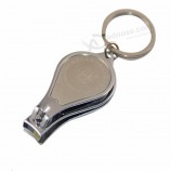 Vente en gros personnalisé pas cher coupe-ongles forme bouteille ouvre-clé porte-clés