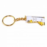 kundenspezifisches Karikaturgiraffenmetallkeychain der Großhandelsandenkens