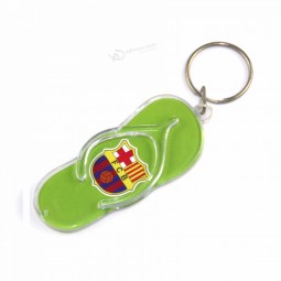 encantos impresos personalizados espacios en blanco de acrílico llavero de plástico sólido