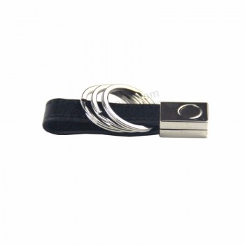 prezzo di fabbrica anelli in metallo personalizzati portachiavi in ​​bianco nero