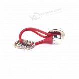 Porzellanhersteller kundenspezifisches rotes PVC keychain mit Metallringen