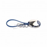 blaue PVC-Zinklegierung der blauen Qualitäts kundenspezifische Schlüsselkette