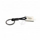 china fabriek aangepaste zinklegering laser logo metalen sleutelhanger