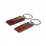 Porte-clés en cuir véritable populaire populaire personnalisé