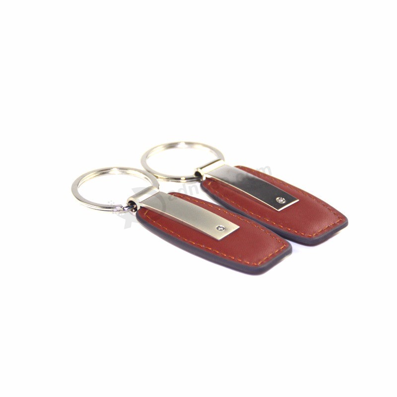Wholesale Rugged Brown Men's Leather Keychain