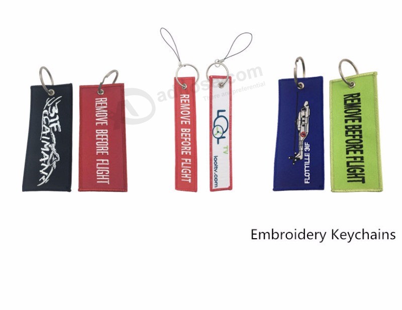 Advertising Souvenir Custom Logo Durable Embroidery Felt Keychain