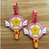 Kofferanhänger cardcaptor sakura gepäcktaschen zubehör niedlich pvc reise label riemen kofferanhänger